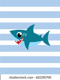 cute shark cartoon wallpaper