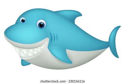 Cute shark character 