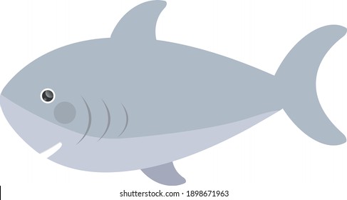 cute shark character illustration for childrens books magazines posters stickers banners