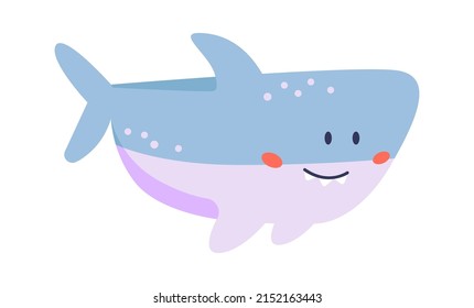 Cute Shark Childish Design. Vector illustration