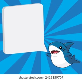Cute shark illustration vector, pattern, background