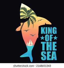 Cute shark king for kids, babies t-shirt and other uses