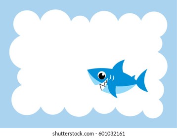 cute shark message card