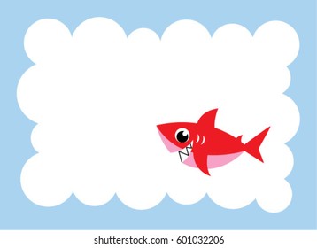 cute shark message card