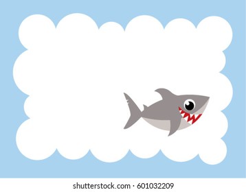 cute shark message card