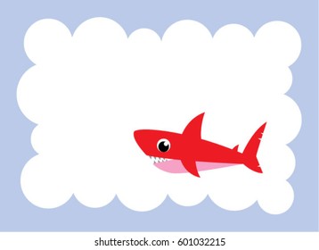 cute shark message card
