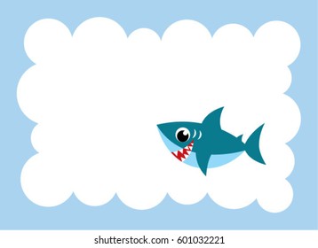 cute shark message card