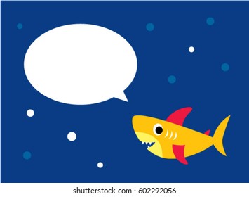 cute shark message card