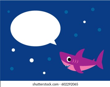 cute shark message card