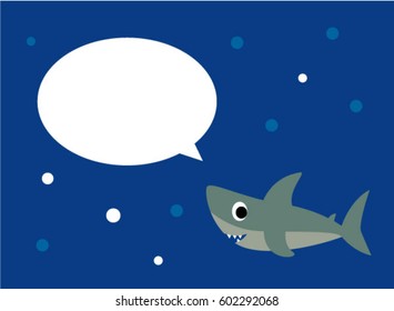 cute shark message card