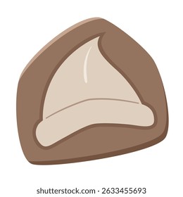 Cute shark tooth fossil illustration