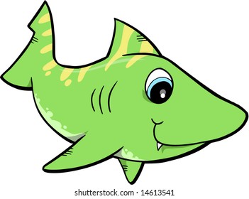 Cute Shark Vector Illustration
