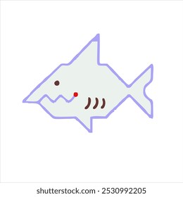 Cute shark vector illustration art