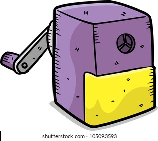 cute sharpener in doodle style