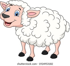 Cute Sheep animal cartoon illustration