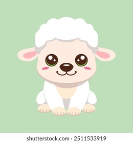 Cute sheep animal cartoon illustration design