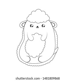 cute sheep baby animal kawaii style