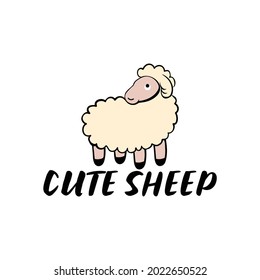 cute sheep ,baby shower card, invitation greeting birthday card, T-shirt graphics for kids vector illustration
