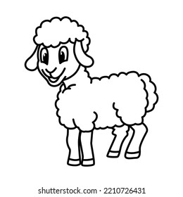 Cute Sheep Cartoon Characters Vector Illustration Stock Vector (royalty 