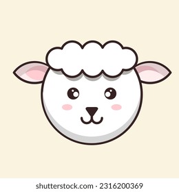 Cute sheep cartoon vector design