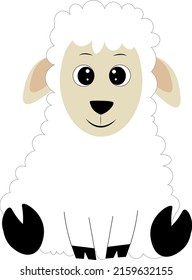 Cute Sheep Cartoon Vector Illustration Stock Vector Royalty Free