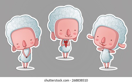 Cute sheep character