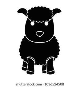 cute sheep character icon