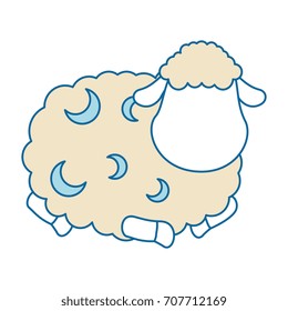 cute sheep character icon