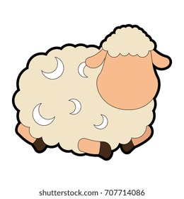 cute sheep character icon