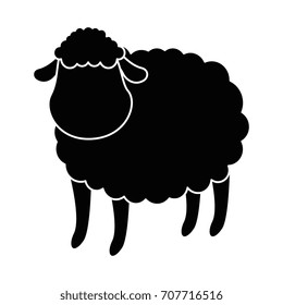 cute sheep character icon