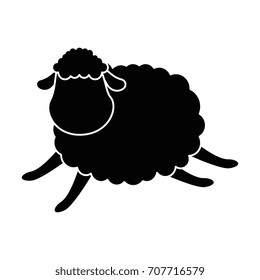 cute sheep character icon
