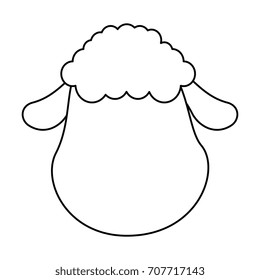 cute sheep character icon