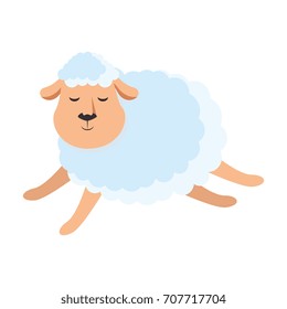 cute sheep character icon
