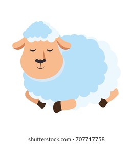 cute sheep character icon