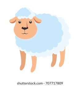 cute sheep character icon