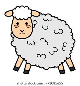 cute sheep character icon