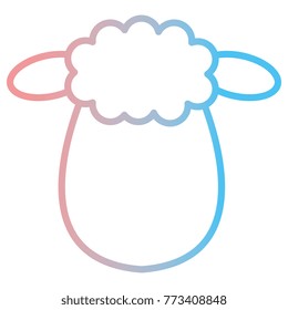 cute sheep character icon