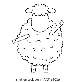 cute sheep character icon