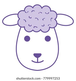 cute sheep character icon
