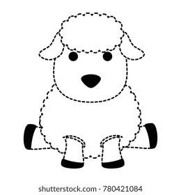 cute sheep character icon