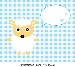cute sheep doodle sweet easter greeting