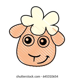 cute sheep drawing character