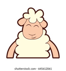 cute sheep drawing character