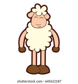 cute sheep drawing character