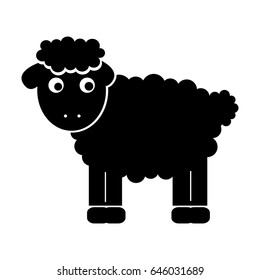 cute sheep drawing character