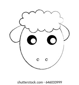 cute sheep drawing character