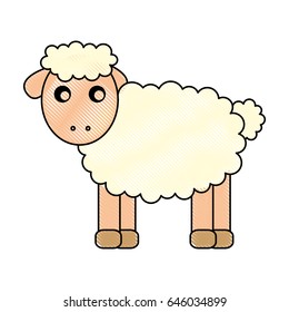 cute sheep drawing character