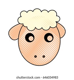 cute sheep drawing character