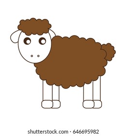 cute sheep drawing character