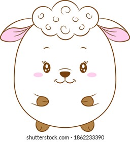 cute sheep drawing for eid al adha